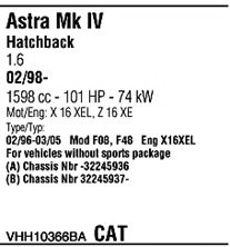 FONOS VHH10366BA Exhaust System